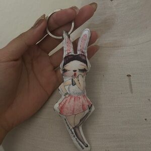 Cute Bunny Girl Keychain